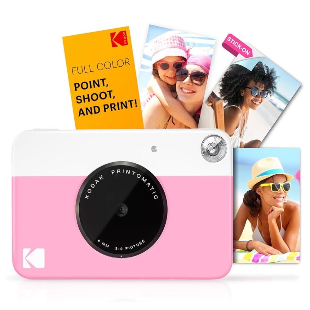 Kodak Printomatic Pink and White Instant Camera